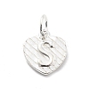 925 Sterling Silver Heart with Capital Letter Charms STER-S009-13S-S-1
