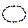 1Pc Polymer Clay Rhinestone Round Beaded Stretch Necklaces NJEW-SP0001-14K-1