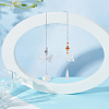2Pcs 2 Styles Glass & Alloy Butterfly Hanging Suncathers HJEW-LP0002-89B-1