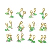 24Pcs 12 Colors Acrylic Flower Pendant Decorations HJEW-JM03088-2