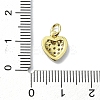 Heart Theme Brass Micro Pave Cubic Zirconia Charms KK-H475-56G-05-3