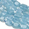 Natural Aquamarine Graduated  Beads Strands G-B178-H01-01-4