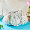 Round Plastic Imitation Pearl Beads Bag Extender Chains HJEW-TAC0084-6
