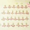 Letter A~Z Transparent Glitter Resin Pendant Keychains KEYC-FZ00024-08-7