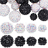 48Pcs 8 Styles Resin Rhinestone Beads RESI-SC003-43-1