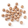 Natural Undyed Beech Beads WOOD-BT0001-04-2