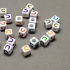 Large Hole Colorful Acrylic Letter European Beads SACR-Q104-02U-1