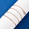 Brass Link Chain Necklaces for Women NJEW-D302-46RG-3