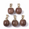 Top Golden Plated Synthetic Goldstone Pendants G-T131-03J-1