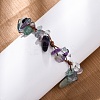Adjustable Natural Fluorite Braided Bead Bracelets for Women BJEW-U035-02I-3