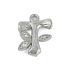 Brass Crystal Rhinestone Letter Links Connector Charms KK-S395-06P-T-1