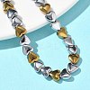 Heart Non-magnetic Synthetic Hematite Link Chain Bracelets for Women BJEW-Z148-07P-02-4