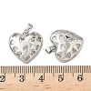 Brass Micro Pave Clear Cubic Zirconia Pendants KK-H076-16P-3