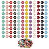 120Pcs 12 Colors Golden Plated Alloy Charms ENAM-SZ0001-64U-1