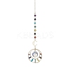 7 Chakra Natural & Synthetic Mixed Stone Beads Pendant Decorations HJEW-TA00109-1