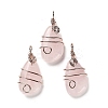 Natural Rose Quartz Pendants G-F763-03RG-05-1