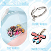 12Pcs 12 Styles PVC Plastic Bowknot Keychains KEYC-TA0001-54-4
