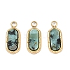Natural African Turquoise(Jasper) Rectangle Charms STAS-I325-141B-G-1
