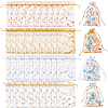 80Pcs 4 Colors Heart Printed Organza Bags OP-BBC0001-50A-1