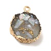 Transparent Resin Pendants CRES-F022-03D-2