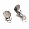 Tarnish Resistant 304 Stainless Steel Clip-on Earring Findings STAS-L259-001A-P-2