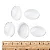 Transparent Oval Glass Cabochons X-GGLA-R022-35x25-5