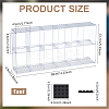 2-Tier 12-Slot Transparent Acrylic Mini Building Block Presentation Boxes without Lids ODIS-WH0030-145-2