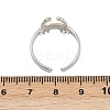 304 Stainless Steel Double Color Cuff Rings RJEW-S635-01GP-18-5