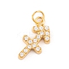 316 Stainless Steel Micro Pave Cubic Zirconia Pendants LS-STAS-K284-01F-G-1