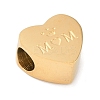 Mother's Day 304 Stainless Steel European Beads STAS-K286-04H-G-2