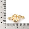 Brass Fold Over Clasps with Shell KK-M270-22G-3