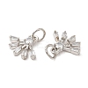 Rack Plating Brass Pave Clear Cubic Zirconia Sun Charms with Jump Ring KK-Z026-05P-2