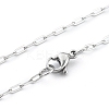 Non-Tarnish 304 Stainless Steel Paperclip Chain LS-NJEW-H205-03P-1