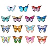 15Pcs 15 Styles Light Gold Tone Alloy Enamel Pendants ENAM-YW0004-41-1
