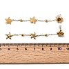 304 Stainless Steel Star Dangle Stud Earrings EJEW-G451-03G-3