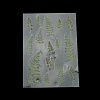 Pteridium Aquilinum Pattern Waterproof Plastic Scrapbooking Stickers DIY-WH0158-49D-1