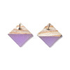 Opaque Resin & Wood Stud Earrings EJEW-N017-005A-B04-4