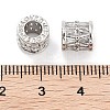 Brass Micro Pave Clear Cubic Zirconia Beads KK-P271-43P-A-3