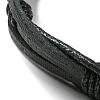 5Pcs 5 Style Adjustable Braided Imitation Leather Cord Bracelet Set with Waxed Cord for Men BJEW-F458-14-4