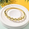 Brass Micro Pave Clear Cubic Zirconia Hinged Bangles for Women BJEW-S168-05G-1