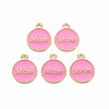 Mother's Day Alloy Enamel Charms ENAM-T016-11D-RS-1