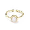 Natural Gemstone Cuff Rings RJEW-E074-01G-4