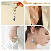 10Pcs 5 Color Alloy & Glass Bottle Pendants PALLOY-YW00057-6