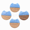 Resin & Walnut Wood Pendants RESI-S389-001A-2