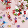 50Pcs AB Color Plated Transparent Acrylic Beads with Glitter Powder TACR-SC0001-25-3