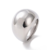 Non-Tarnish 304 Stainless Steel Chunky Dome Finger Ring for Men Women STAS-E168-09P-1