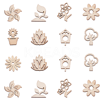 Unfinished Wood Piece Decorations WOOD-CJ0001-44-1
