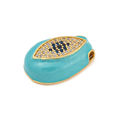 Rack Plating Brass Micro Pave Cubic Zirconia Pendants KK-P277-28G-05-1