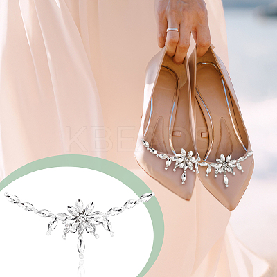 1 Pair Flower Crystal Rhinestone Wedding Shoe Decorations FIND-GA0003-62-1