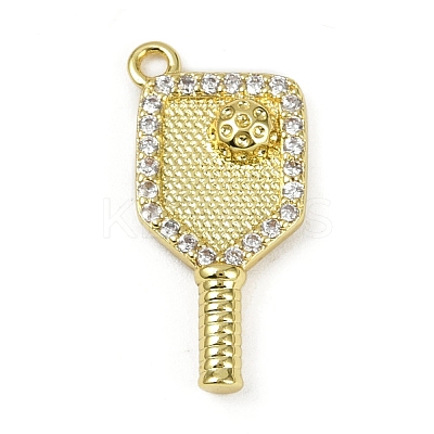 Brass Micro Pave Cubic Zirconia Pendants KK-M322-31G-1